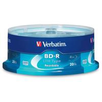 

Verbatim BD-R Blu-ray 25GB 6x Disc, 25 Pack Spindle, Up to 6x Write Speed