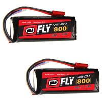 

Venom Fly 30C 2S 800mAh 7.4V LiPo Battery with JST Plug, 2 Pack