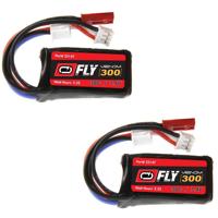 

Venom Fly 30C 2S 300mAh 7.4V LiPo Battery with JST and E-flite PH Plug, 2 Pack