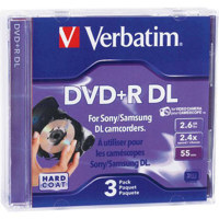 

Verbatim 95313 2.4x Mini DVD+R Double Layer Media, 2.6GB, 80mm Standard, 3 Pack Jewel Case
