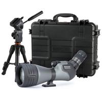 

Vanguard Endeavor HD 82A 20-60x 82mm Angled Spotting Scope, BAK4 Roof Prism - Bundle With Vanguard ESPOD CX 1OS 3 Section Aluminum Tabletop Tripod, Vanguard Waterproof and Dustproof Hard Case