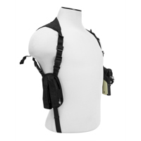 

NcSTAR Vism Ambidextrous Horizontal Shoulder Pistol Holster & Double Magazine Holder, Black