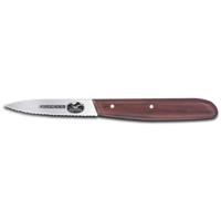 

Victorinox 3" Spear Point Serrated Edge Paring Knife with Small Rosewood Handle, Wavy