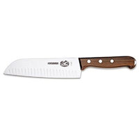 

Victorinox 7" Stamped Santoku Knife with 1" Rosewood Handle, Granton Edge