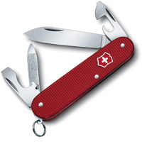 

Victorinox Swiss Army 84mm/3.31in Cadet Pocket Knife, Red Alox Ribbed