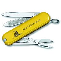 

Victorinox Swiss Army 58mm Classic SD Multi-Tool Pocket Knife, Gadsden Flag (Don't Tread on Me), Yellow