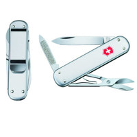 

Victorinox Swiss Army 74mm Money Clip Pocket Tool, Silver Alox