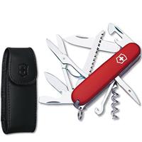 

Victorinox Swiss Army 91mm/3.58in Huntsman Pocket Knife with Pouch, Red