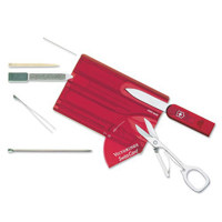 

Victorinox Swiss Army SwissCard Translucent Multitool, Ruby