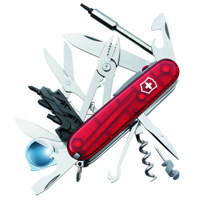 

Victorinox Swiss Army 91mm/3.58in CyberTool Lite Translucent Pocket Knife, Ruby