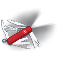 

Victorinox Swiss Army 58mm/2.28in Midnite MiniChamp Pocket Knife, Red