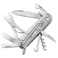 

Victorinox Swiss Army 91mm/3.58in Silver Tech Climber Pocket Tool, Silver Translucent