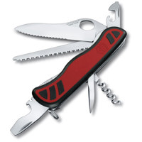 

Victorinox Swiss Army 111mm/4.37in One-Hand Forester Pocket Knife, Red