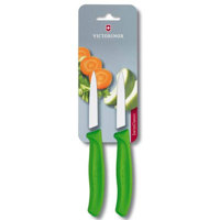 

Victorinox 3.25" Paring Knives, Straight Blade, Green, 2 Pieces