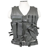 

NcSTAR Vism Large Tactical Vest, Fits X-Large to XX-Large+ T-Shirt Sizes, Urban Gray