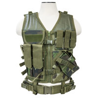 

NcSTAR Vism Tactical Vest, Large Size, Woodland Camo, Fits X-Large to XX-Large+