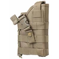 

NcSTAR Vism Ambidextrous Modular MOLLE Holster for Full Size and Compact Semi-Autos with or without Tactical Flashlights/Lasers, Tan