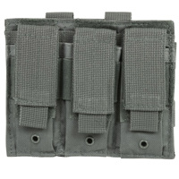 

NcSTAR Vism Triple Pistol Mag Pouch, Holds 3 Each Standard Capacity Double Stack Pistol Magazines, Urban Gray