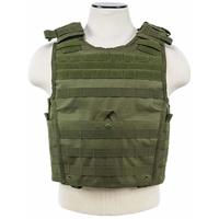 

NcSTAR Vism Expert Plate Carrier Vest, Up to 11x14" Armor Plate Pocket, Fits Medium to 2XL, Green