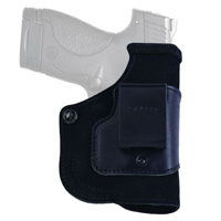 

Viridian Galco Stow-N-Go Right Hand Inside Waistband Holster for Smith & Wesson Shield Pistol with Reactor Series Laser, Black Leather