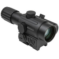 

NcSTAR Vism 4x34mm Duo Riflescope with Left Side Offset Reflex Optic, Matte Black with Blue Illuminated Urban Tactical Reticle, Integrated Picatinny Mount
