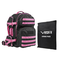 

NcSTAR Vism Tactical Backpack with 10x12" Soft Ballistic Panel, Black with Pink Trim