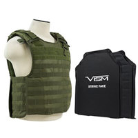 

NcSTAR Vism Quick Release Ballistic Plate Carrier Vest with 11x14" Soft Panels, Fits Medium - 2XL, Green