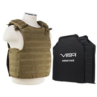 

NcSTAR Vism Quick Release Ballistic Plate Carrier Vest with 11x14" Soft Panels, Fits Medium - 2XL, Tan