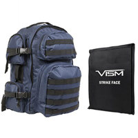 

NcSTAR Vism Tactical Backpack with 10x12" Soft Ballistic Panel, Blue with Black Trim