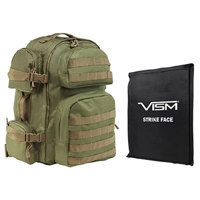 

NcSTAR Vism Tactical Backpack with 10x12" Soft Ballistic Panel, Green with Tan Trim