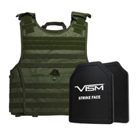 

NcSTAR Vism Expert Ballistic Plate Carrier Vest with Two 11x14" PE Hard Plates, Fits 2X-Large+, Green
