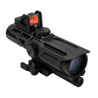 

NcSTAR Vism 3-9X40 GEN3 Ultimate Sighting System (USS) Riflescope, Matte Black with Illuminated P4 Sniper Reticle with Mounted Reflex Red Dot