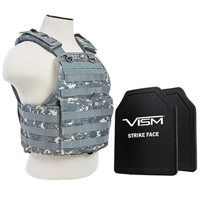

NcSTAR Vism Ballistic Plate Carrier Vest with Two 10x12" PE Hard Plates, Fits Medium to 2X-Large, Digital Camo