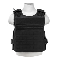 

NcSTAR Vism Ballistic Plate Carrier Vest, Accepts Level III, Level IV 11x14" Hard Plates, Fits Medium to 2X-Large, Black