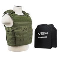 

NcSTAR Vism Expert Ballistic Plate Carrier Vest with Two 10x12" PE Hard Plates, Fits Medium to 2X-Large, Green