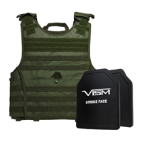 

NcSTAR Vism Expert Ballistic Plate Carrier Vest with Two 10x12" PE Hard Plates, Fits 2X-Large+, Green