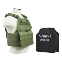

NcSTAR Vism Ballistic Plate Carrier Vest with Two 10x12" Soft Panels, Fits Medium to 2X-Large, Green