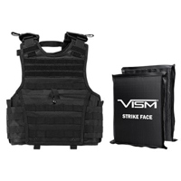 

NcSTAR Vism Expert Ballistic Plate Carrier Vest with Two 8x10" Soft Panels, Fits X-Small to Small, Black