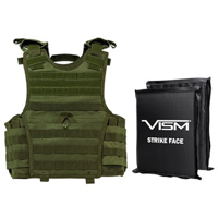 

NcSTAR Vism Expert Ballistic Plate Carrier Vest with Two 8x10" Soft Panels, Fits X-Small to Small, Green