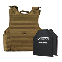 

NcSTAR Vism Expert Ballistic Plate Carrier Vest with Two 10x12" Soft Panels, Fits 2X-Large+, Tan