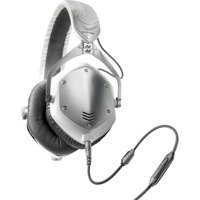

V-MODA Crossfade M-100 Over-Ear 3D Headphones, Cable with In-Line Smartphone Microphone, White Silver
