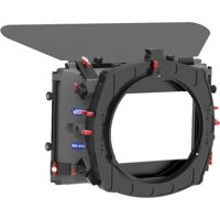 

Vocas MB-612 Mattebox Kit, Includes Front Unit, 165mm Rear Plate, Double Rotatable Filter Stage, 2x 6.6x6.6" Filter Frame and 19mm Bars Adapter