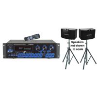 

VocoPro KR-3808 PRO 300W Digital Mixing Amplifier with 2x SV-500 10" 3-Way Vocal Speaker,2x SS-88 Speaker Stands