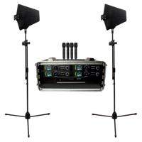 

VocoPro BenchMark-Quad Touring Grade True Diversity Wireless System, Antenna Distribution System w/2x Active Directional Antennas, 4x Handheld Tx