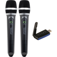 

VocoPro Commander Two-Channel Digital UHF Wireless System with Handheld Microphones and USB Receiver, Group 3 and 4: 908.5 to 928 MHz