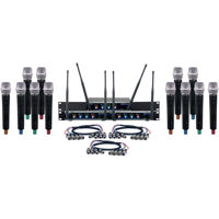 

VocoPro Acapella-12 Twelve-Channel Digital Wireless System, Includes 12x UHF Handheld Microphones & 3x Digital-Quad Receivers