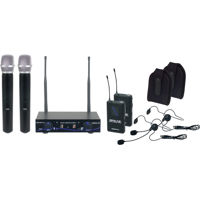 

VocoPro Digital-32 Ultra Digital Wireless System, Includes 2x Handheld Microphone, 2x Bodypack Transmitter, 2x Headset Microphone and Dual-Channel Receiver with Antennas