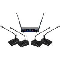 

VocoPro Digital-Quad-Conference 4-Channel UHF Digital Wireless Conference System, Includes Receiver, 4x Conference Microphones, 903.1 to 912.2MHz