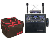 

VocoPro GIGSTAR PRO II 100W Professional Vocal Jam-Along System Package, Includes VHF-3000 Dual Channel VHF Microphone System, Bag