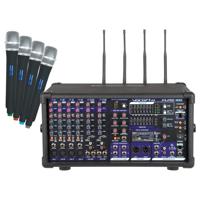 

VocoPro PA-PRO 900-2 900W Professional PA Mixer with SDR-3 Recorder, 4x UHF Modules and 4x Microphone